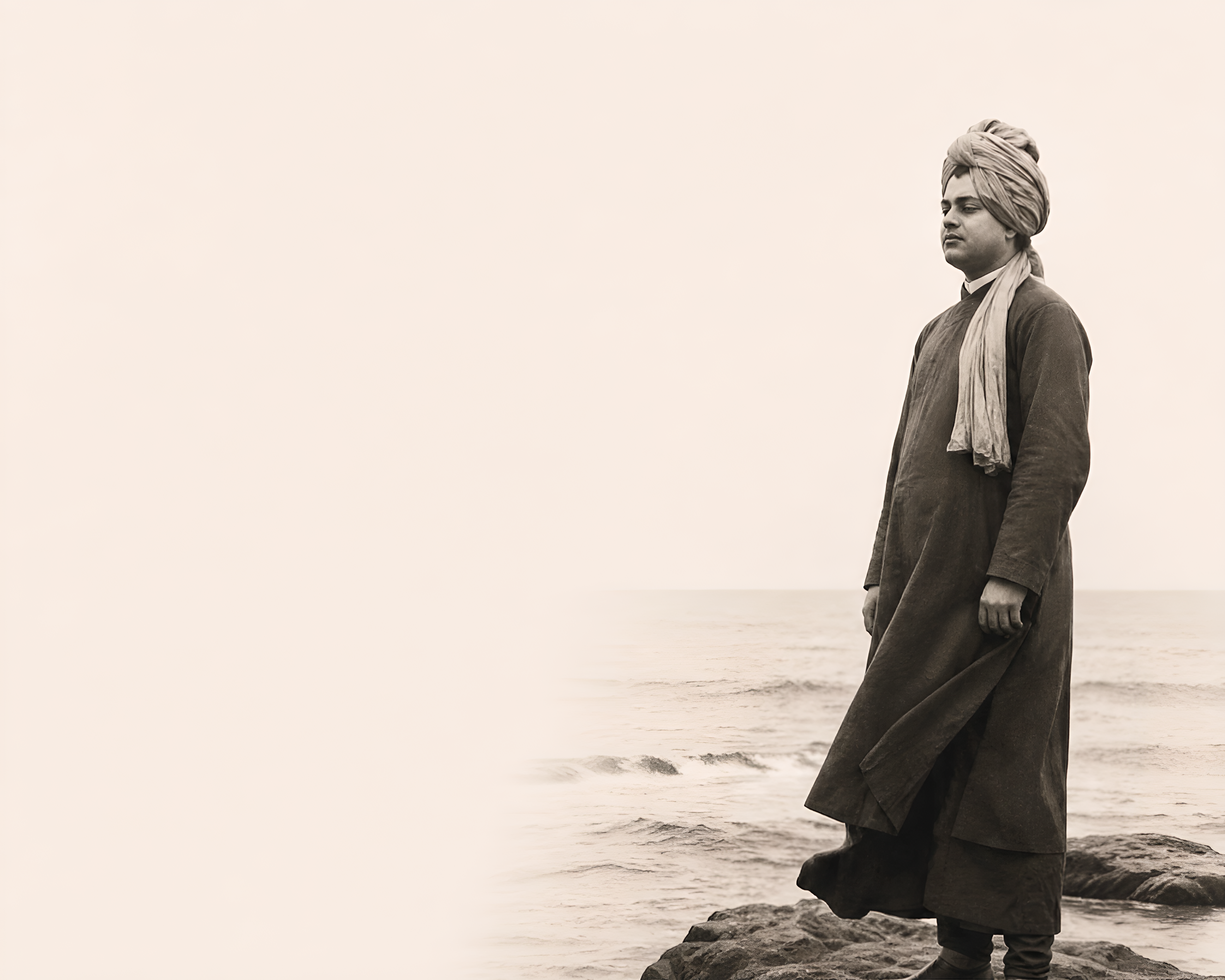 Swami Vivekananda by the sea